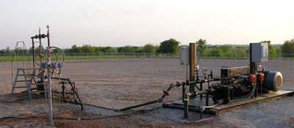 image of gas well dewatering systems installed in the field